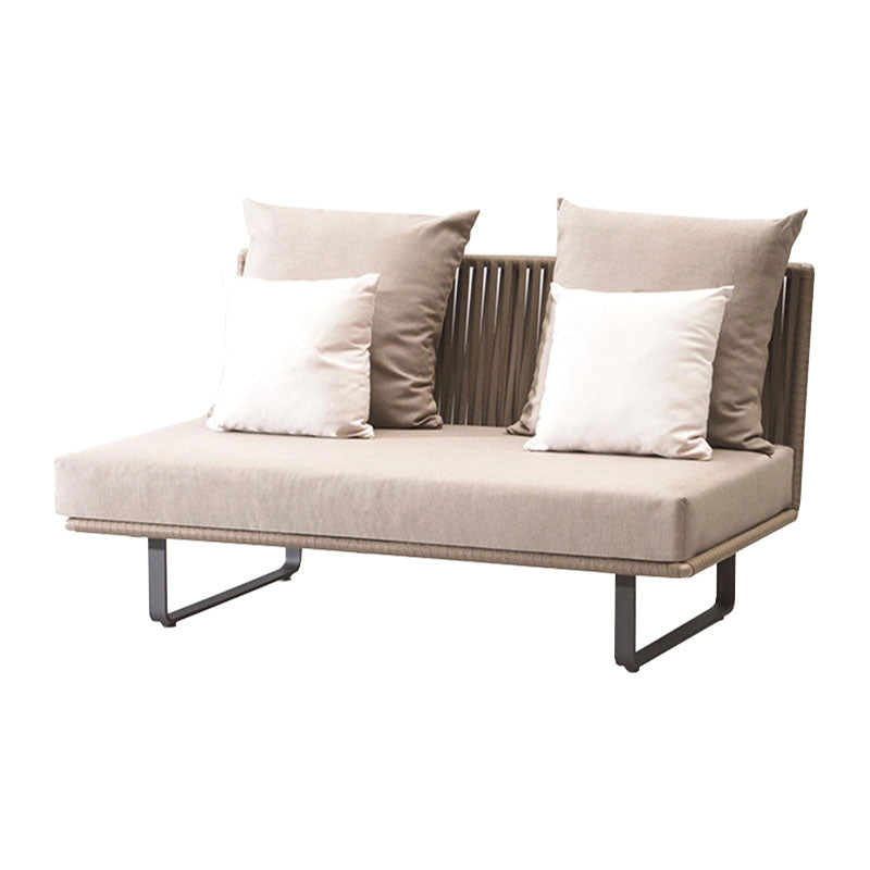 Contemporary Patio Sofa UV Resistant Outdoor Patio Sofa with Cushions