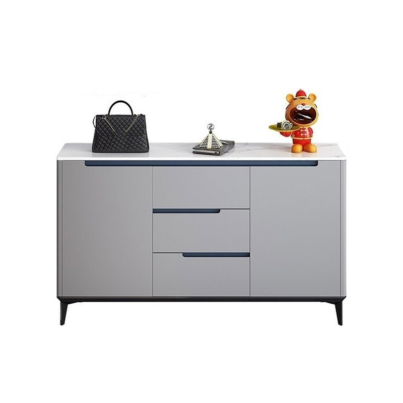 Contemporary Credenza Stone Dining Buffet with Cabinets and Drawers