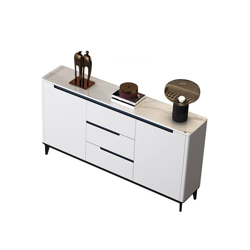 Contemporary Credenza Stone Dining Buffet with Cabinets and Drawers