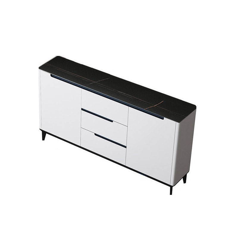 Contemporary Credenza Stone Dining Buffet with Cabinets and Drawers