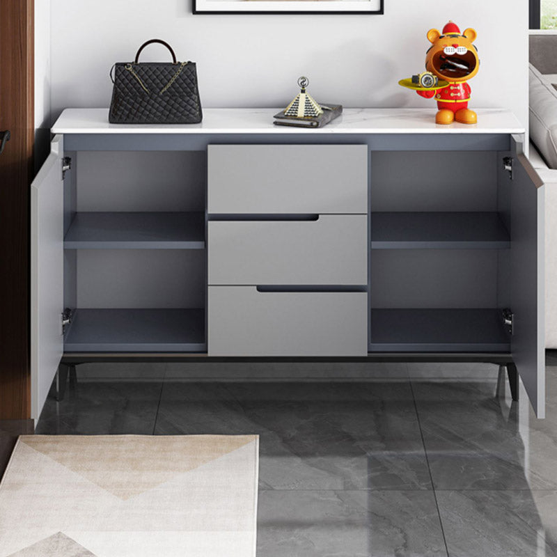 Contemporary Credenza Stone Dining Buffet with Cabinets and Drawers