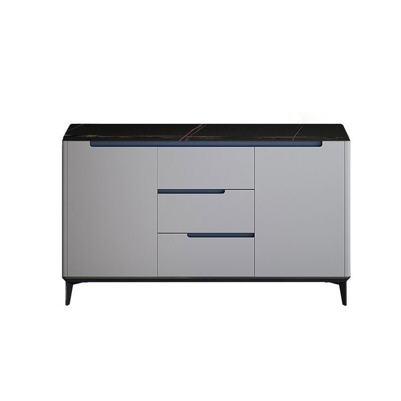 Contemporary Credenza Stone Dining Buffet with Cabinets and Drawers