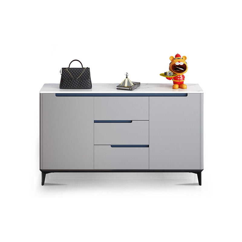 Contemporary Credenza Stone Dining Buffet with Cabinets and Drawers