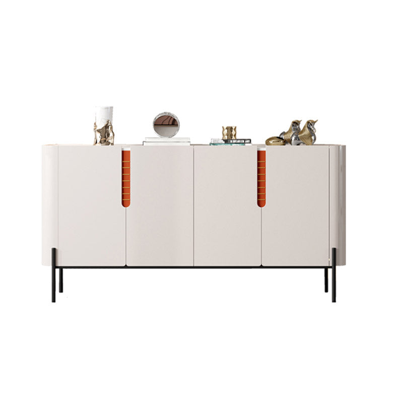 Stone Credenza Contemporary Style Dining Buffet with Cabinets