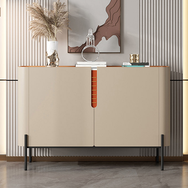 Stone Credenza Contemporary Style Dining Buffet with Cabinets