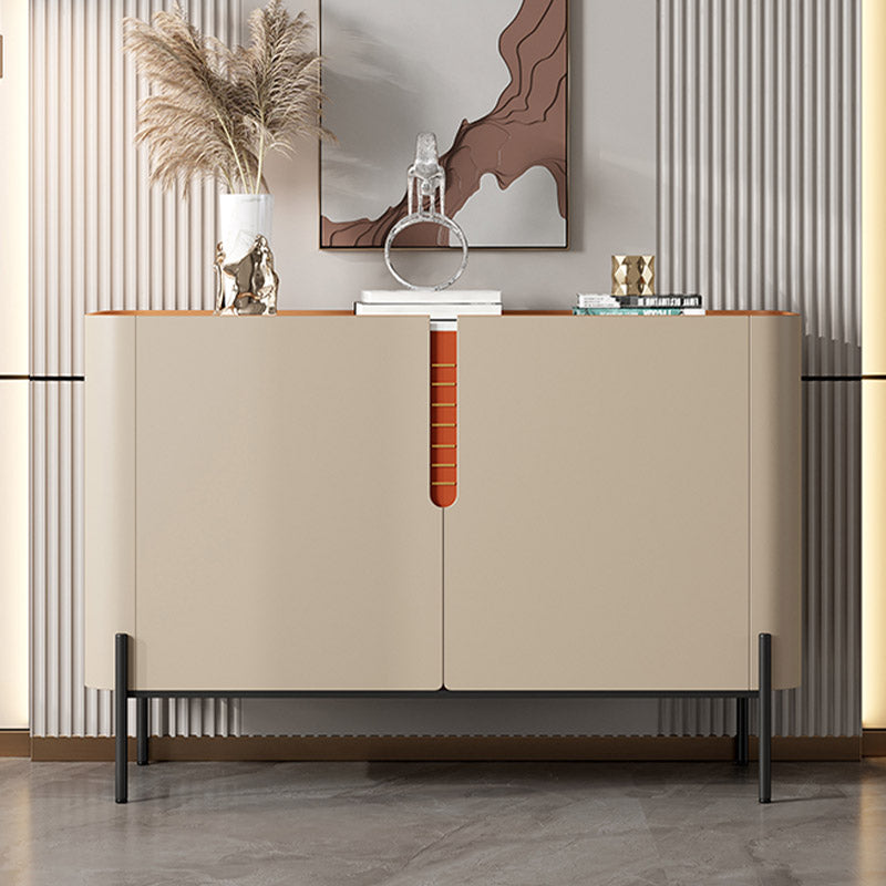 Stone Credenza Contemporary Style Dining Buffet with Cabinets