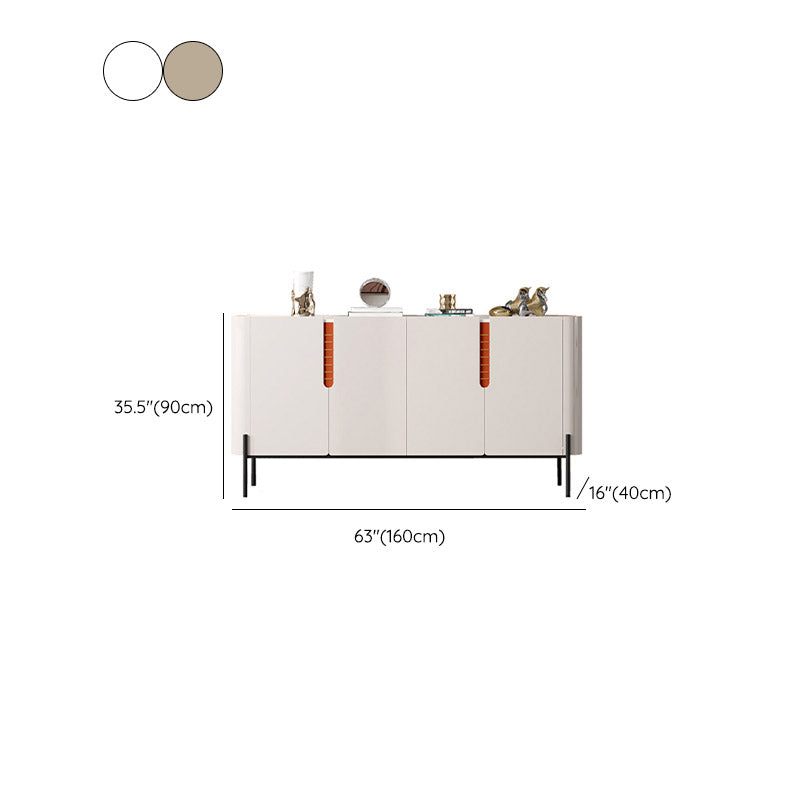 Stone Credenza Contemporary Style Dining Buffet with Cabinets