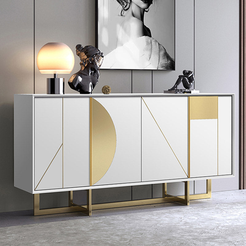 Glam Style Buffet Table Wood Buffet Credenza with Cabinets and Drawers