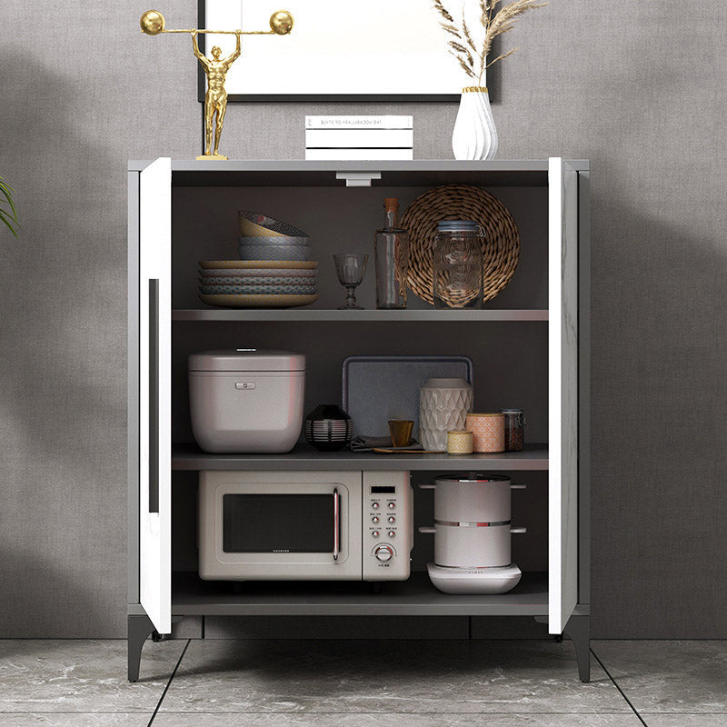 Wood Buffet Table Modern Style Side Board with Drawers and Cabinets