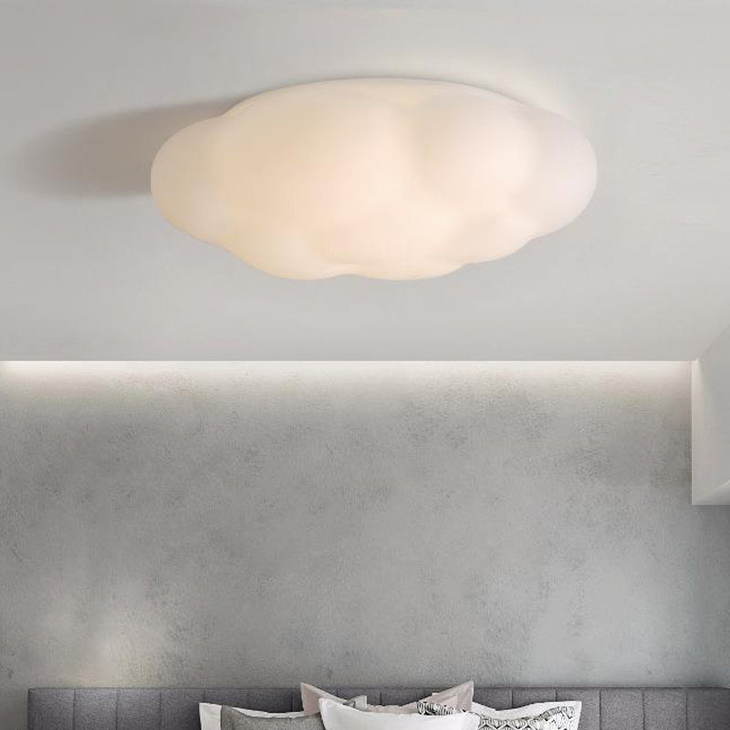 Single Modern White Flush Mount Lighting Acrylic Ceiling Light for Bedroom