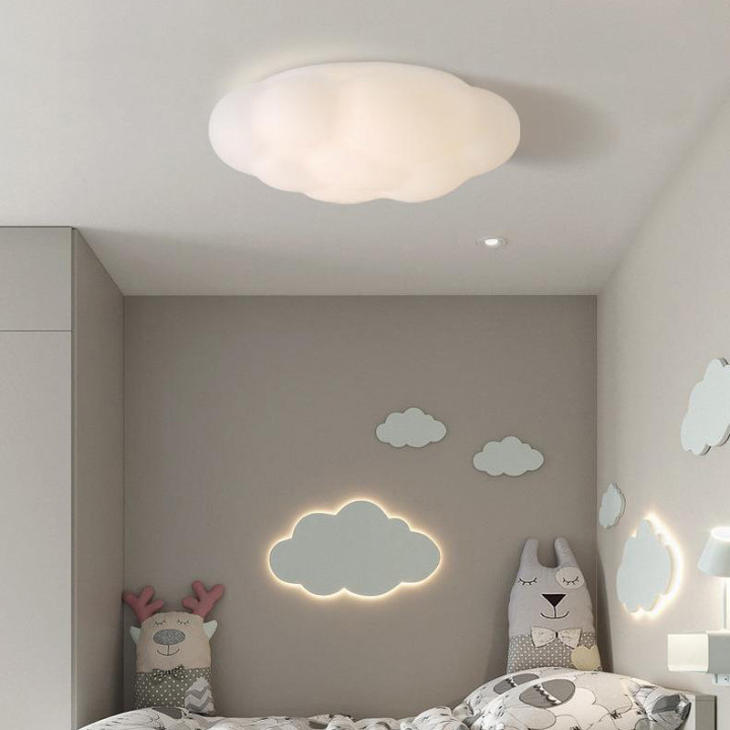 Single Modern White Flush Mount Lighting Acrylic Ceiling Light for Bedroom