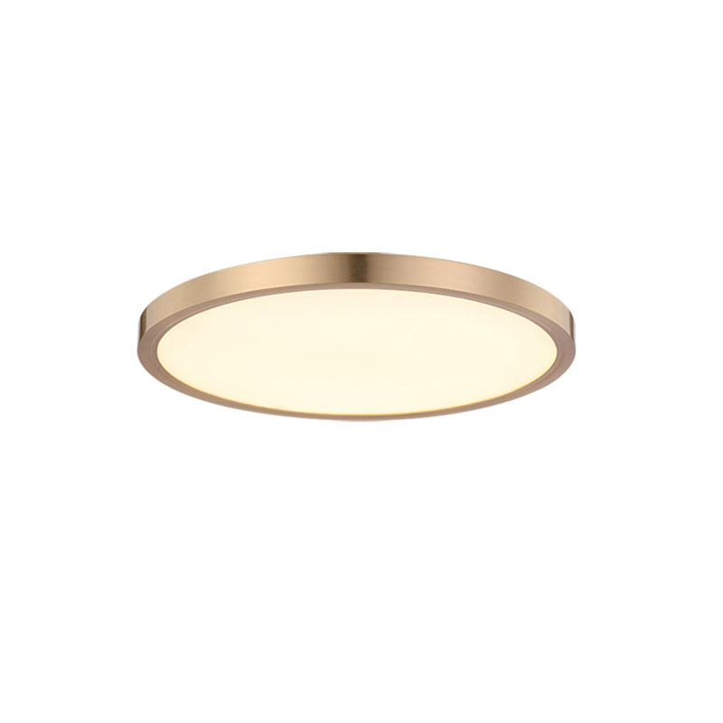 Metal LED Modern Flush Mount Circle Shape Ceiling Light with Acrylic Shade for Living Room