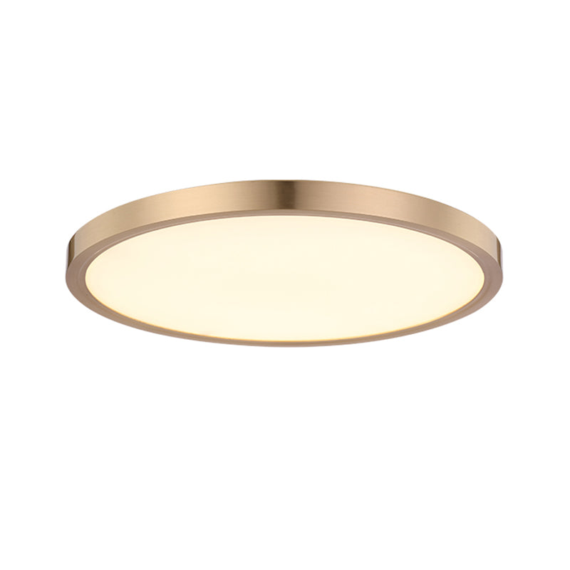 Metal LED Modern Flush Mount Circle Shape Ceiling Light with Acrylic Shade for Living Room