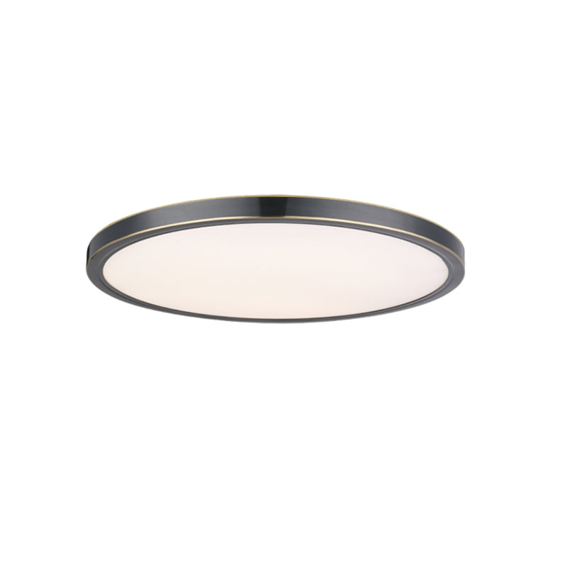 Metal LED Modern Flush Mount Circle Shape Ceiling Light with Acrylic Shade for Living Room