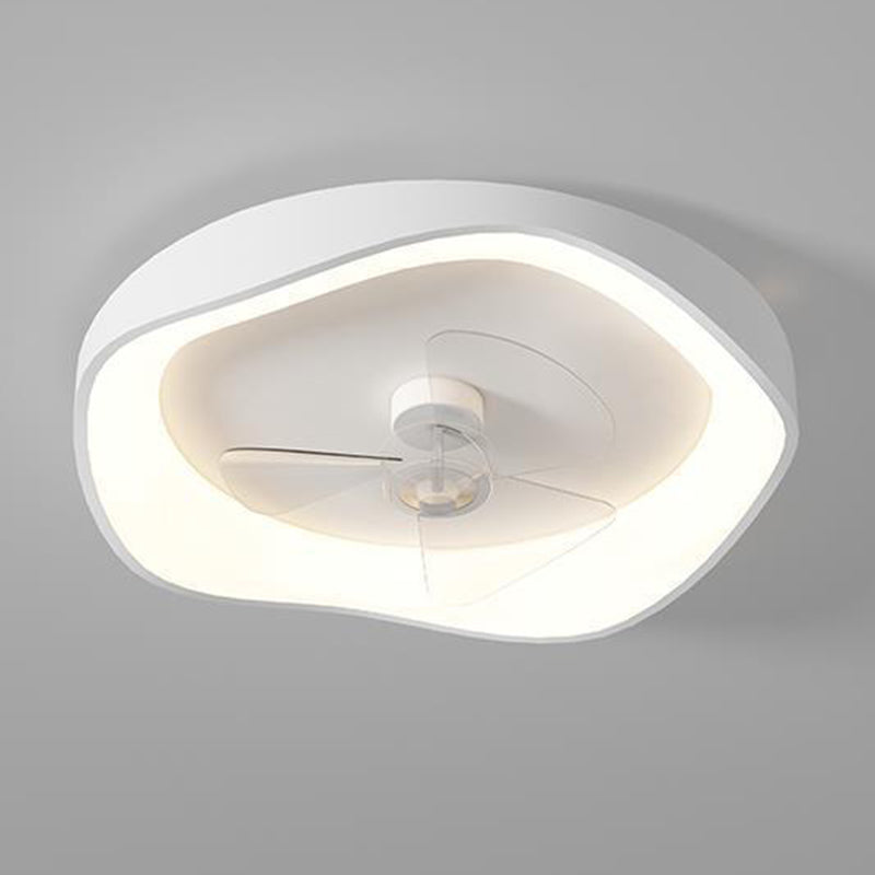 White Fan with Light 3-Blade Modernism LED Ceiling Fan for Foyer