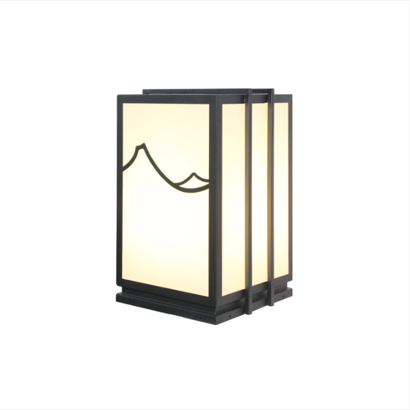 Contemporary Pillar Lamp Creative Outdoor Light for Backyard