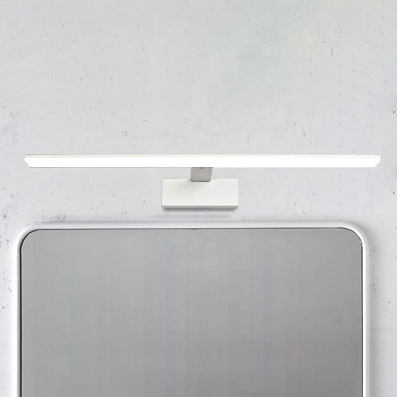 Black/White Rectangle Vanity Lamp Nordic 16.5"/20" Dia LED Acrylic Wall Sconce Light in Warm/White Light for Bathroom