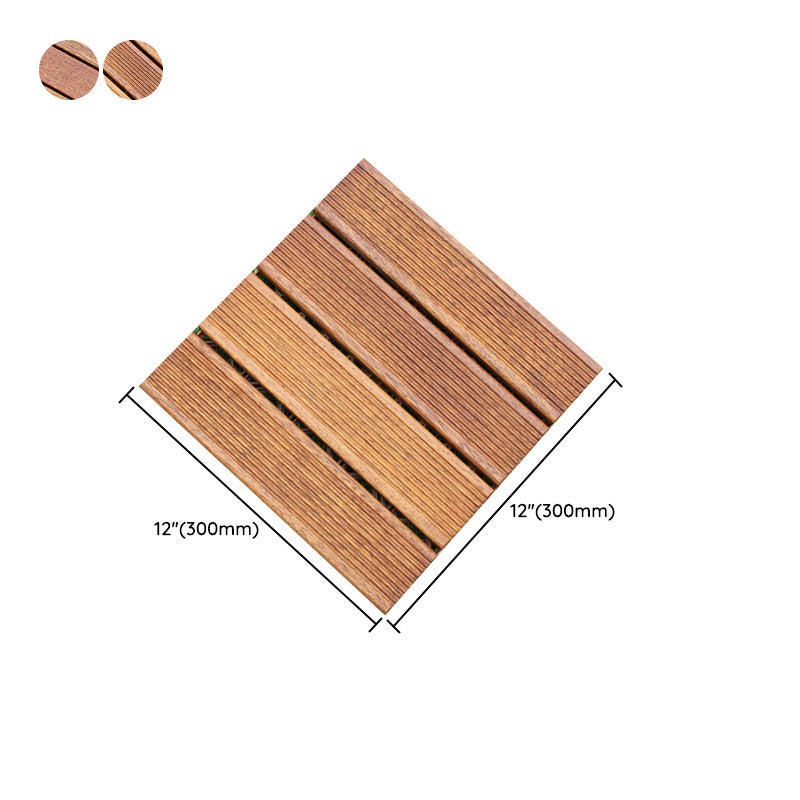 Tradition Teak Floor Tile Water Resistant Click Lock Wooden Floor for Living Room