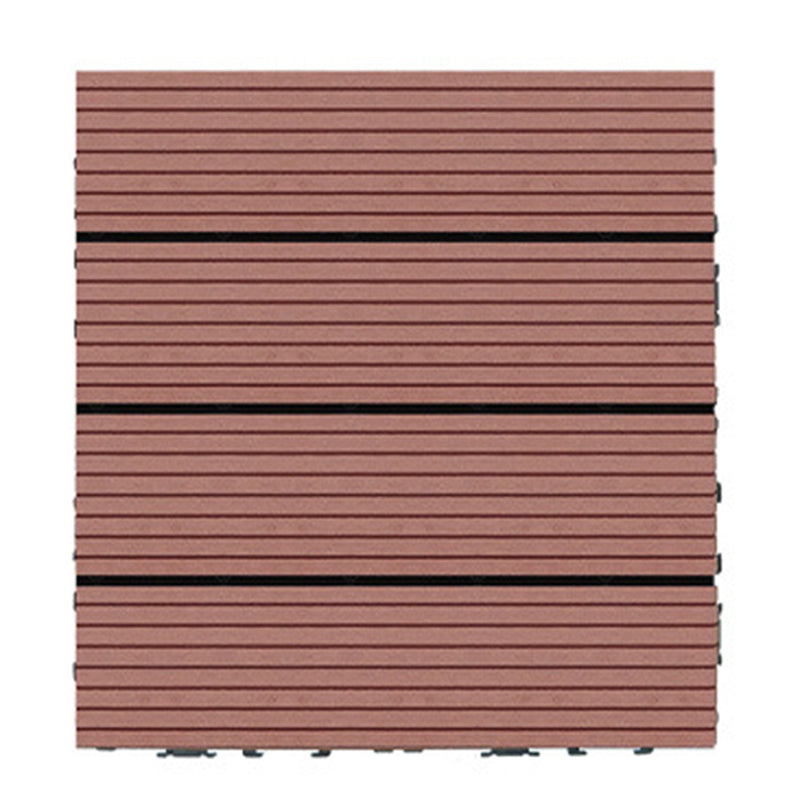 Wire Brushed Wood Floor Tile Click Lock Engineered Wood for Patio Garden