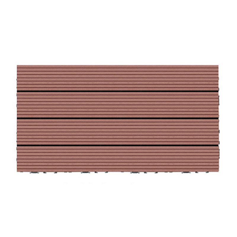 Wire Brushed Wood Floor Tile Click Lock Engineered Wood for Patio Garden