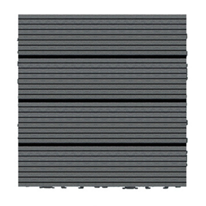 Wire Brushed Wood Floor Tile Click Lock Engineered Wood for Patio Garden