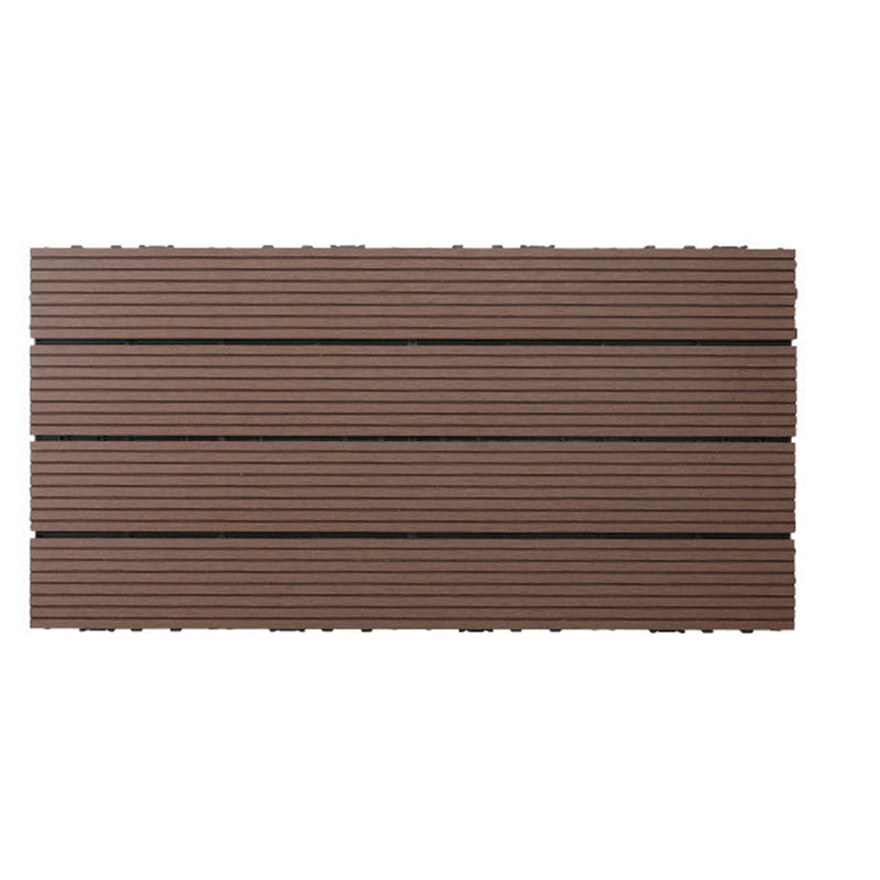 Wire Brushed Wood Floor Tile Click Lock Engineered Wood for Patio Garden