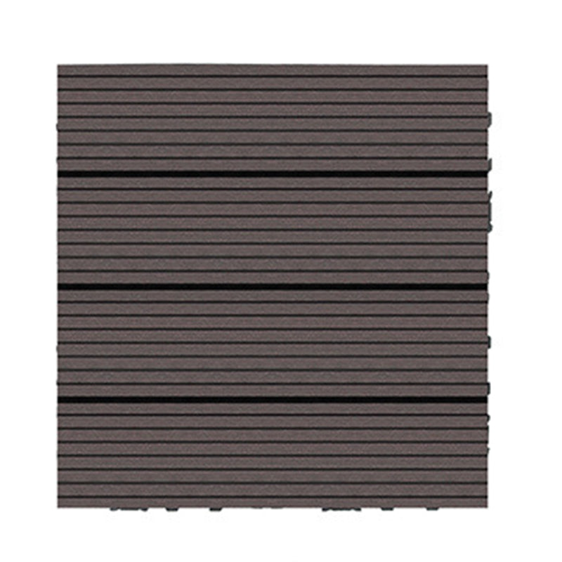 Wire Brushed Wood Floor Tile Click Lock Engineered Wood for Patio Garden