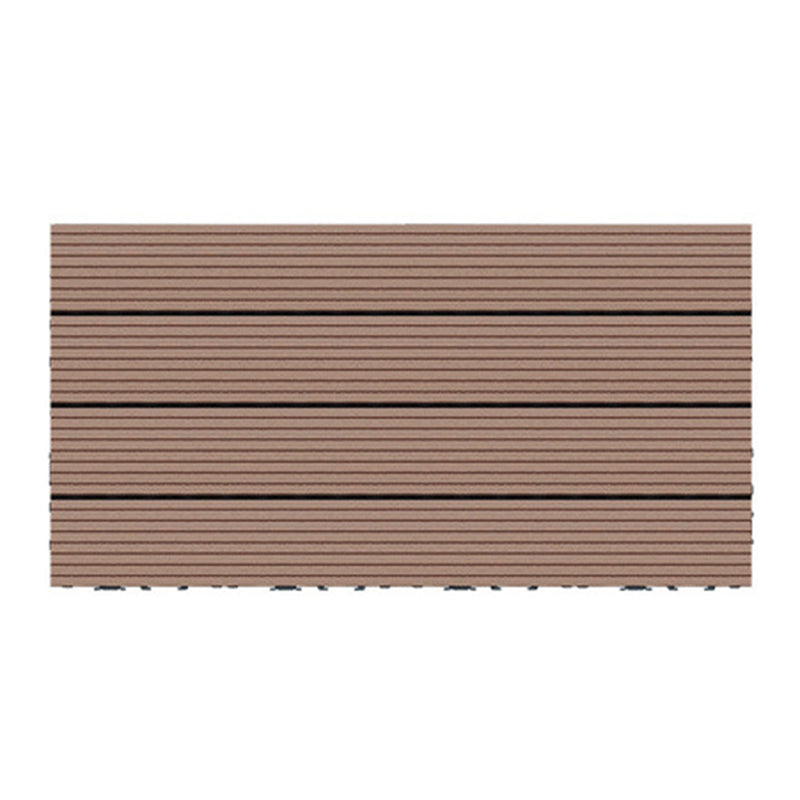 Wire Brushed Wood Floor Tile Click Lock Engineered Wood for Patio Garden