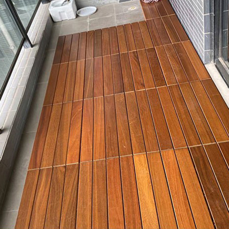 Tradition Teak Floor Tile Water Resistant Click Lock Wooden Floor for Balcony