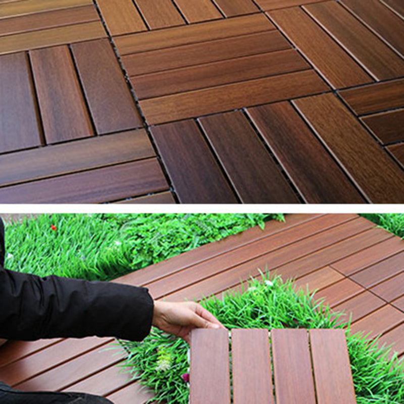 Tradition Teak Floor Tile Water Resistant Click Lock Wooden Floor for Balcony