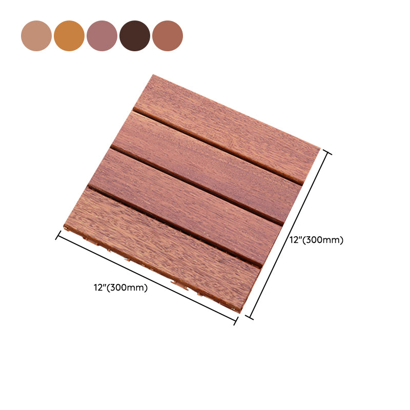 Tradition Teak Floor Tile Water Resistant Click Lock Wooden Floor for Balcony