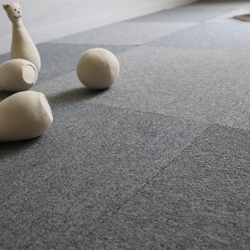 Carpet Tile Non-Skid Fade Resistant Solid Color Self Peel and Stick Carpet Tiles Bedroom