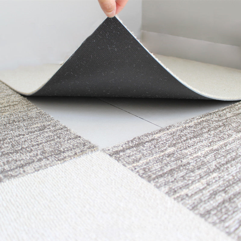 Carpet Tile Non-Skid Fade Resistant Solid Color Self Peel and Stick Carpet Tiles Bedroom