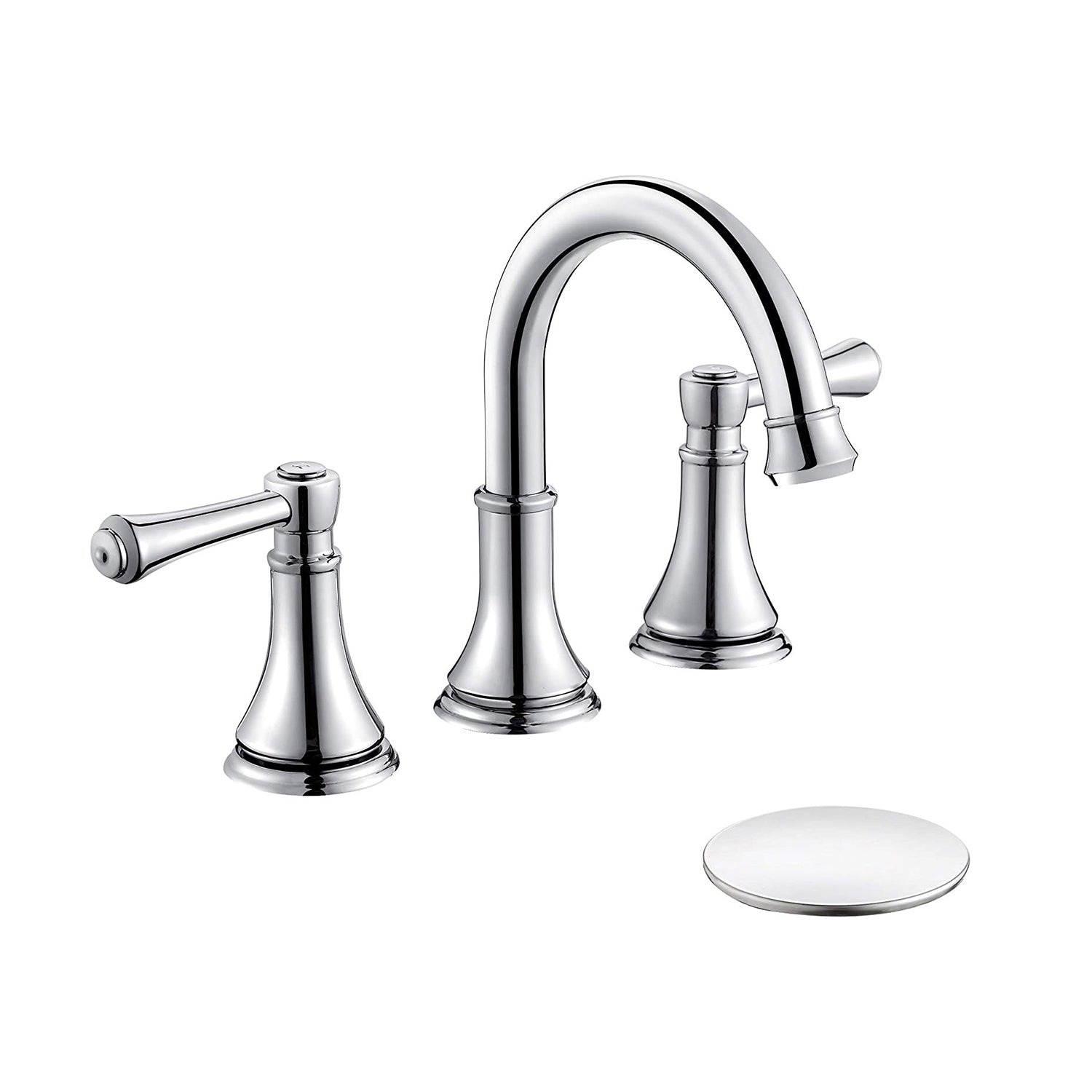 Modern Sink Faucet Widespread Faucet with 2 Handles and 3 Holes