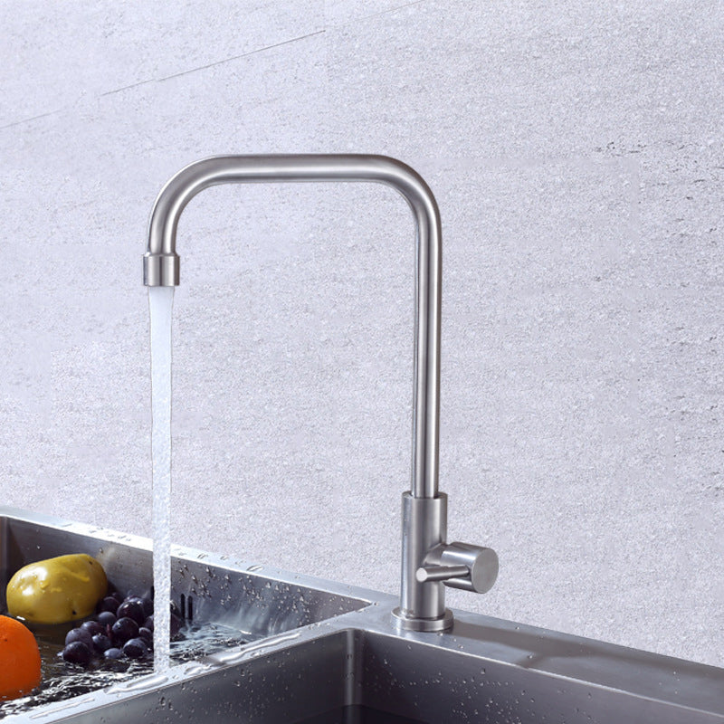 Contemporary Single Handle Faucet Standard Kitchen Faucet Pull down 1-Hold  Water Filler