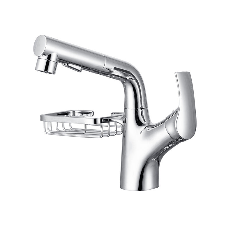 Modern Single Handle Kitchen Faucet 1-Hold Water Faucet with Pull Out Sprayer