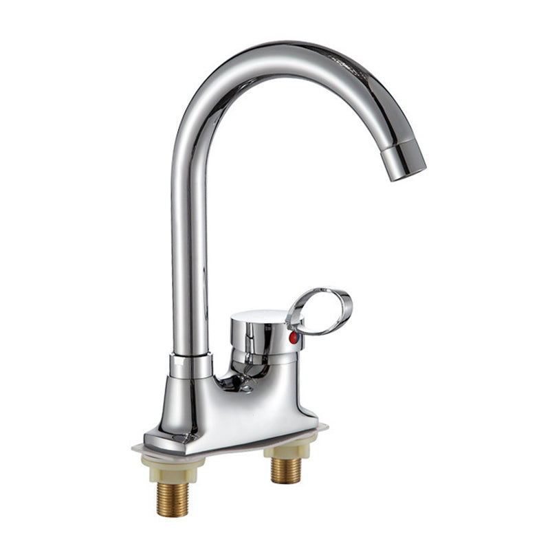 Modern 1-Handle Faucet with Water Dispenser Gooseneck Standard Kitchen Faucet