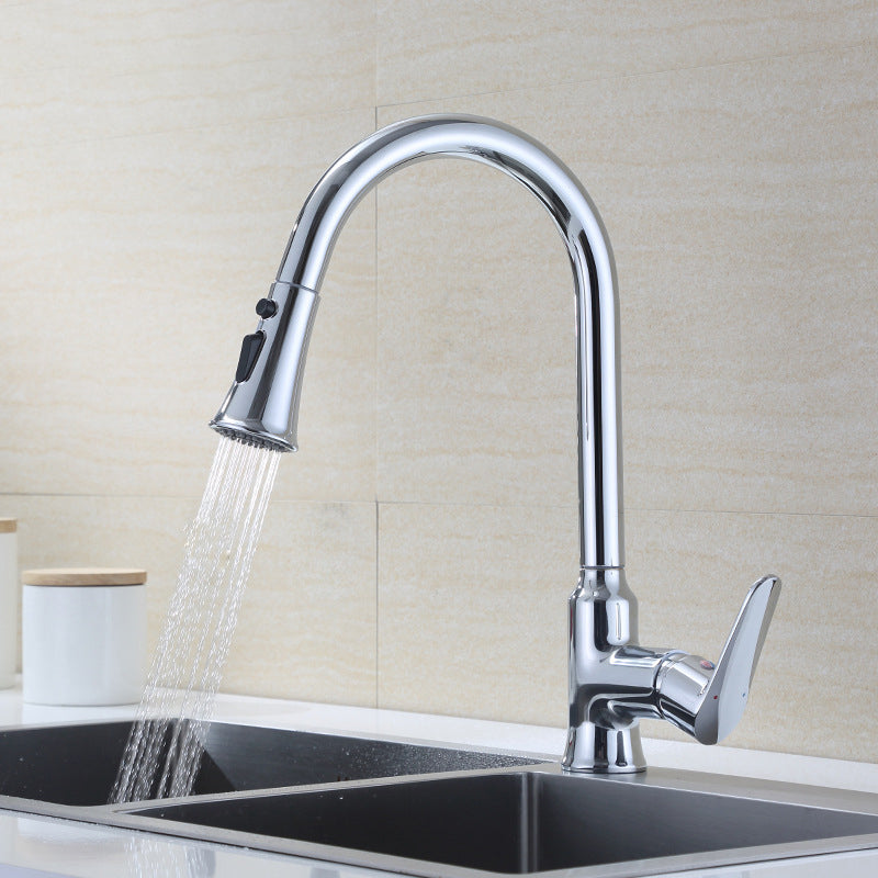 Modern Kitchen Faucet Single Handle Water Faucet with Pull out Sprayer