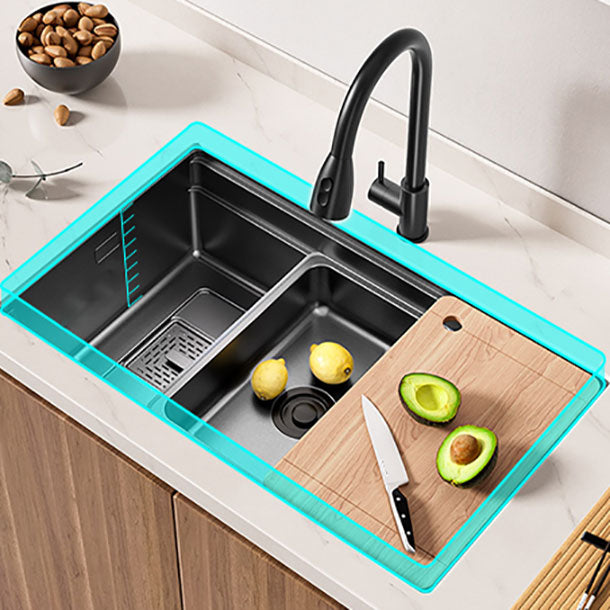 Modern Style Kitchen Sink Stainless Steel Rectangle Shape Kitchen Sink