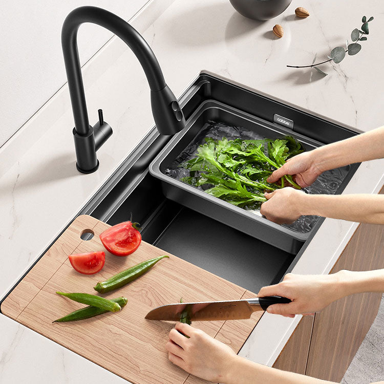 Modern Style Kitchen Sink Stainless Steel Rectangle Shape Kitchen Sink