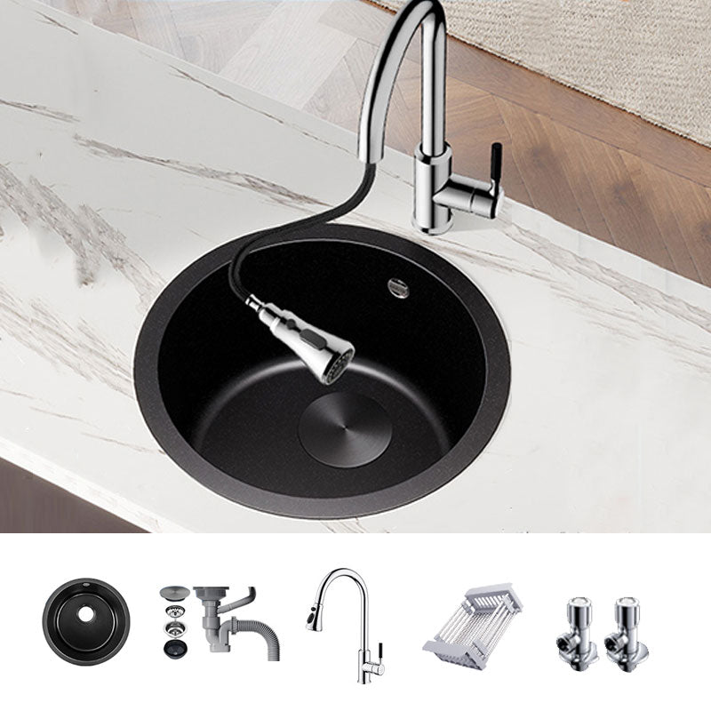 Contemporary Kitchen Sink Stainless Steel Single Bowl Kitchen Sink