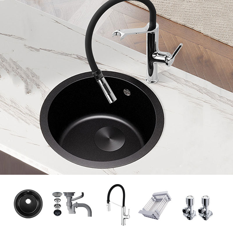 Contemporary Kitchen Sink Stainless Steel Single Bowl Kitchen Sink