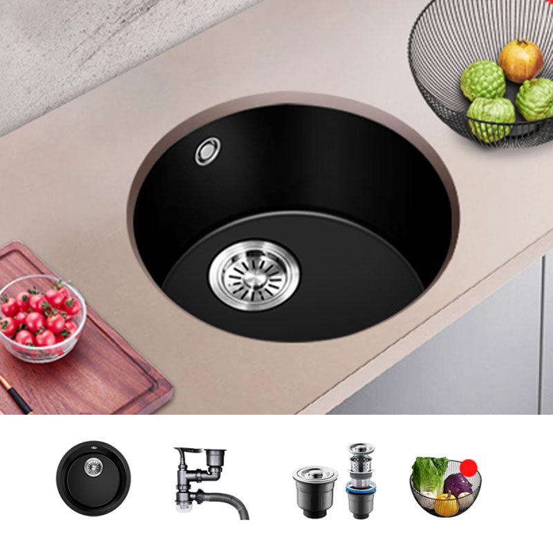 Contemporary Style Kitchen Sink Quartz Single Bowl Kitchen Sink