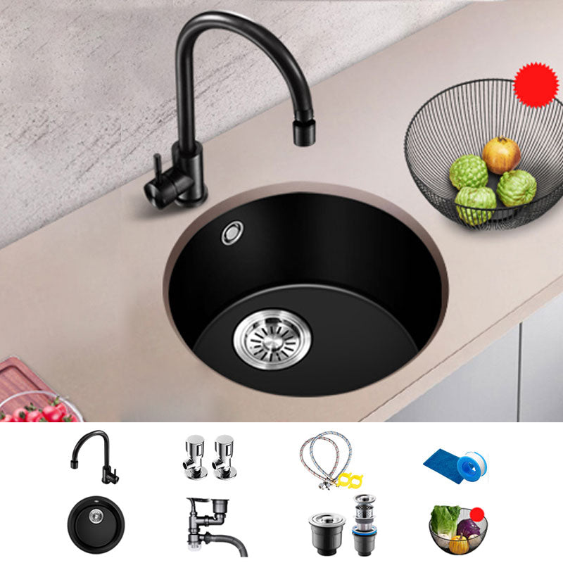 Contemporary Style Kitchen Sink Quartz Single Bowl Kitchen Sink