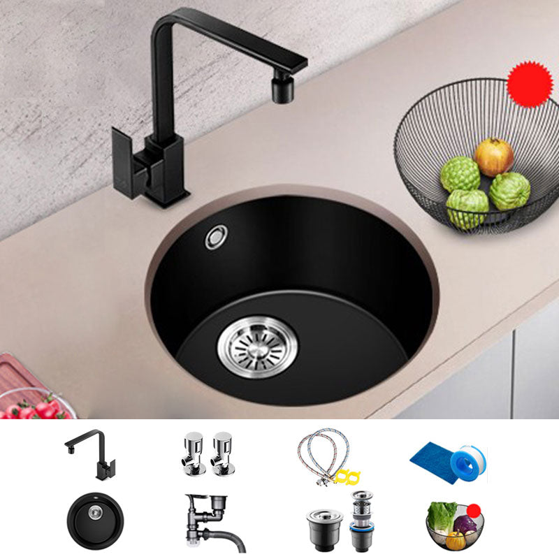 Contemporary Style Kitchen Sink Quartz Single Bowl Kitchen Sink