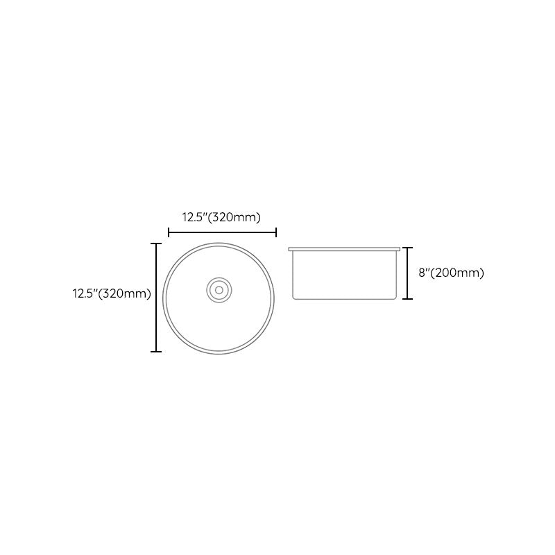 Contemporary Style Kitchen Sink Quartz Single Bowl Kitchen Sink