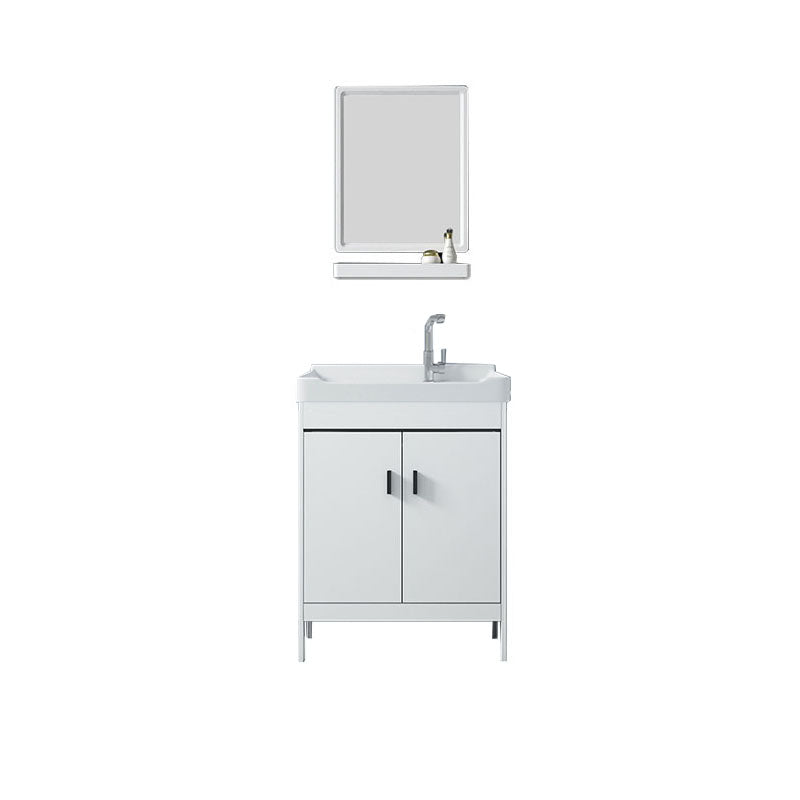 Gorgeous Metal Vanity Cabinet Freestanding Standard Open Console with Sink Set