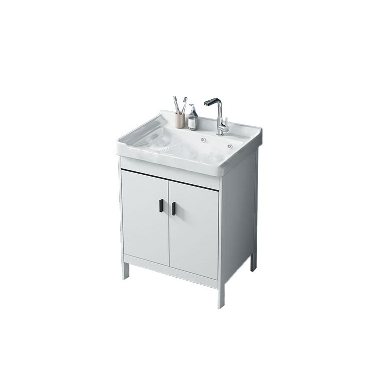 Gorgeous Metal Vanity Cabinet Freestanding Standard Open Console with Sink Set