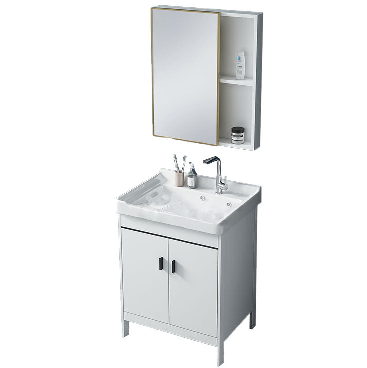 Gorgeous Metal Vanity Cabinet Freestanding Standard Open Console with Sink Set