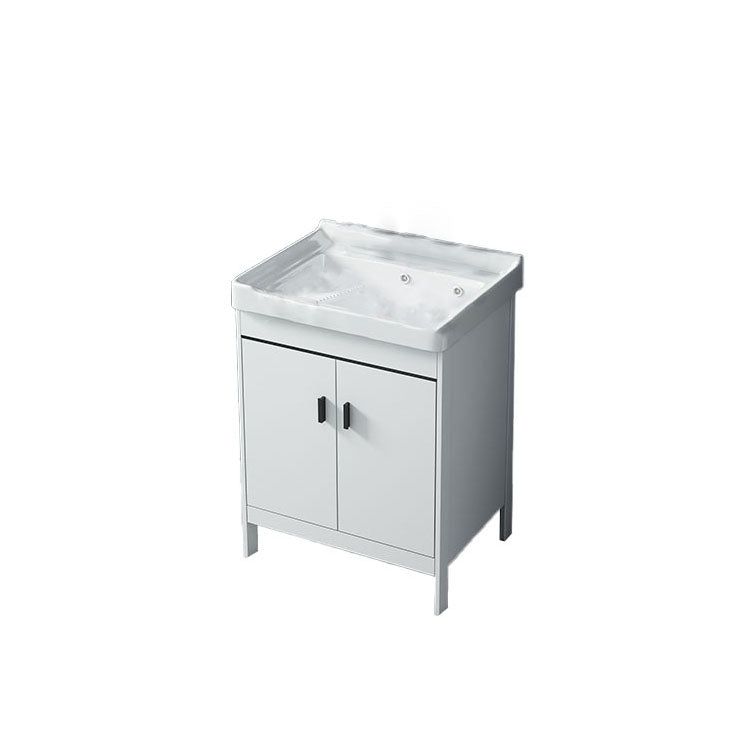 Gorgeous Metal Vanity Cabinet Freestanding Standard Open Console with Sink Set